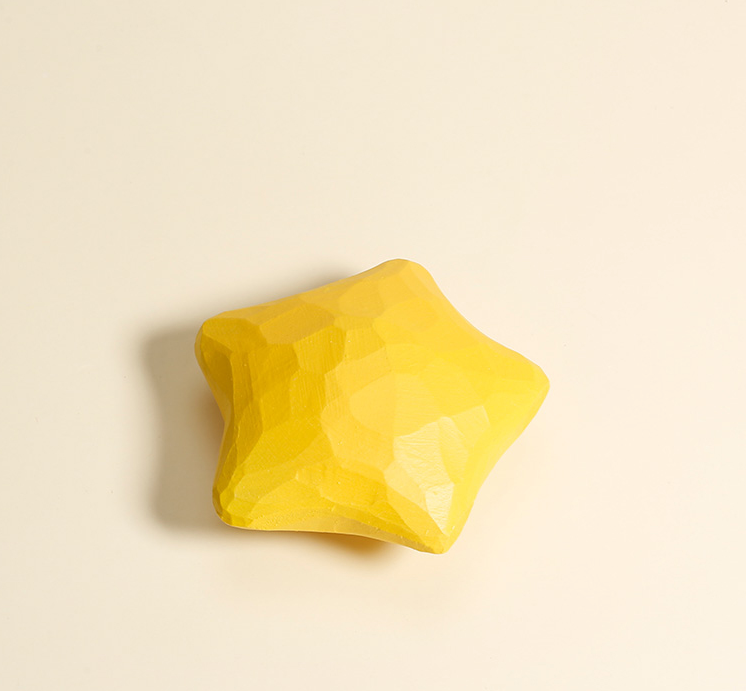 Handcrafted Wooden Sunny Star - Bright and Cheerful Desk Ornament and Perfect Gift for Kids and Friends